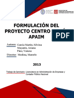 Formulación Del Proyecto Centro de Día Apaim PDF