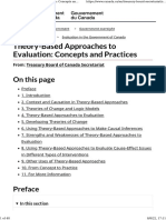 Theory-Based Approaches To Evaluation Concepts and Practices - Canada - Ca