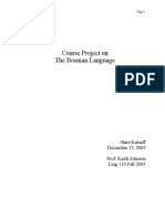 Phonetics of The Bosnian Language - Linguistics PDF