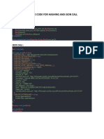 Sample Code For Hashing and Json Call