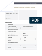 Mental Status Examination Behavioral Observations