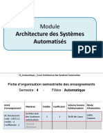 Cours Architecture Des Systemes Automatises PDF