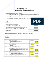 Sol. Man. - Chapter 15 - Accounting For Corporations Prob 4