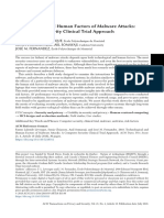 Technological and Human Factors of Malware Attacks: A Computer Security Clinical Trial Approach