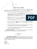 Affidavit of Full Payment Blank