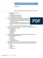 Contoh Soal KSN Geografi Pilihan Ganda: A. Jawaban Pertanyaan Dibawah Ini!