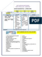 Evaluación Diagnóstica de Literatura 5° Año