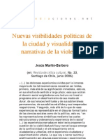 Nuevas Visibilidades Políticas de La Ciudad y Visualidades Narrativas de La Violencia