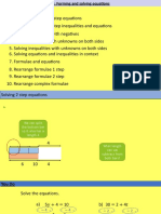 Year 9 Revision - Forming and Solving Equations