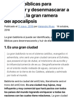 6 Claves Bíblicas para Reconocer y Desenmascarar A Babilonia, La Gran Ramera Del Apocalipsis - Pasto