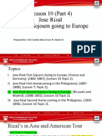 Lesson 10 4 Jose Rizal Second Sojourn Going To Europe