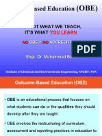 Outcome Based Education: It'S Not What We Teach, It'S What