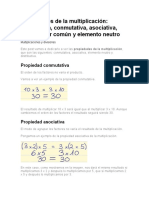 Propiedades de La Multiplicación