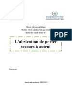 L - Abstention de Porter Secours À Autrui