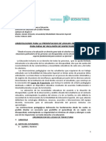 Orientaciones para La Presentacion de Legajos de Trayectorias para Mesa de Inclusión de Inspectores