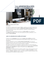 Lectura Previa 1 Taylor y La Administración Científica de Las Empresas PDF