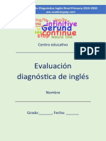 Evaluación de Inglés NIVEL PRIMARIO