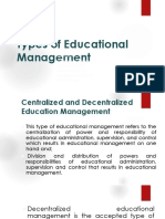 Types of Educational Management