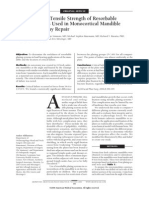 Comparison of Tensile Strength of Resorbable Plating Systems Used in Monocortical Mandible Angle Osteotomy Repair