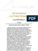 Mis Encuentros Con Walter Benjamin - Prólogo A Contemporaneidad Latinoamericana JMB