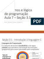 Algoritmos e Lógica de Programação - Aula 7 - Seção 3.1