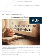 Leitura Orante Da Bíblia - Parte 02 - Diocese de Valadares