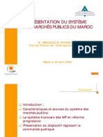 Marchés Publics Au Maroc - Présentation TGR