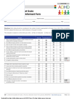 Adhd Vanderbilt Parent Informant Form 3RD Edition - Sensitive