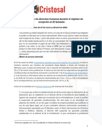 Informe Situacional 30 Días Del Estado de Excepción