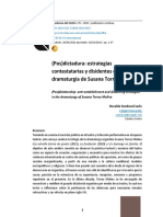 (Pos) Dictadura: Estrategias Contestatarias y Disidentes en La Dramaturgia de Susana Torres Molina