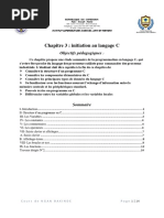 Chapitre 3 Initiation Au Langage C