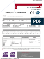 Cem Ii / A-Ll 42,5 R Ce Cp2 NF: Fiche Technique Produit