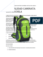 Especialidad Caminata Con Mochila