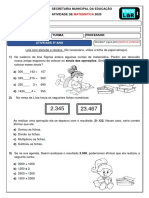 Atividade 5º Ano: Matemática