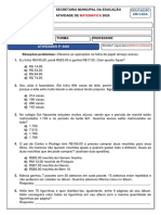 Atividades 5º Ano: Matemática