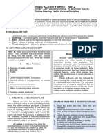 Learning Activity Sheet No: 2: English For Academic and Professional Purposes (Eapp)