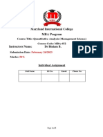 DR Biniam B Quantitative Analysis Assignment