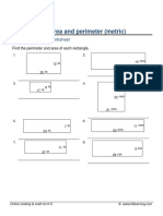 Grade 5 Geometry Rectangles Area Perimeter Metric A 1 2