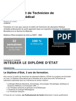 Formation Diplme Dtat de Technicien de Laboratoire Mdical