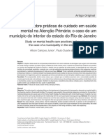 Estudo Sobre Práticas de Cuidado em Saúde Mental Na Atenção Primária