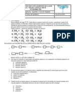 Evaluación Balanceo de Ecuaciones y Reacciones Quimicas Con Sus Tipos