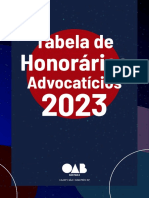 OAB SP Tabela de Honorarios 2023