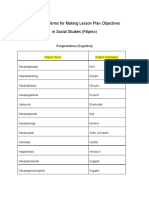 Ivy Novero Sibulo - Behavioral Terms For Making Lesson Objectives in Social Studies (Filipino)