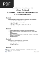 Practico 5 - Conjuntos Consistentes y Completitud Del Calculo Proposiciona (Con Solución) .