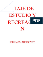 Proyecto Viaje de Estudio Buenos Aires