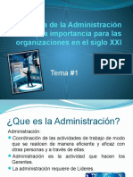 NATURALEZA DE LA ADMINISTRACION Tema 1