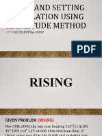 RISING and SETTING USING AMPLITUDE