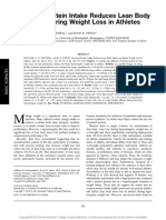 2010 - Increased Protein Intake Reduces Lean Body Mass Loss During Weight Loss in Athletes