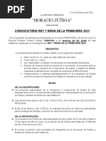 Convocatoria Rey y Reina de La Primavera