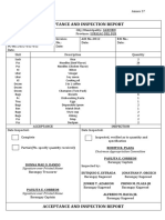 Acceptance and Inspection Report: General Merchandise